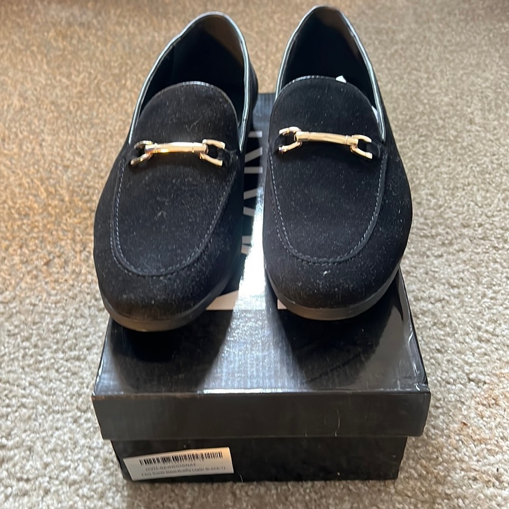Boohoo Suede Metal Snaffle Loafer